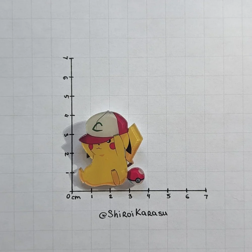 Pikachu Pokemon Anime Acrylic Pins Set of 6 NEW
